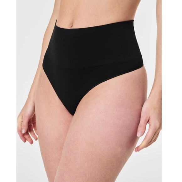 NEW SPANX Very Black ExtraOrdinary EcoCare Seamless Shaping Thong Plus Size 1X - Picture 3 of 10